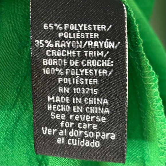 Zac & Rachel L flowy green boho romantic lace detail top fairy core - Picture 10 of 11